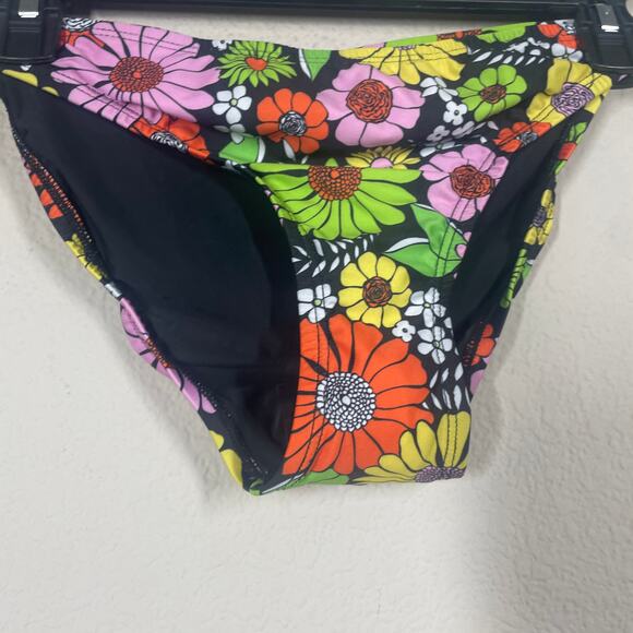 ModCloth XS The Fiona Tie-Side Bikini Bottom Swimwear Daisy Floral - Picture 6 of 9